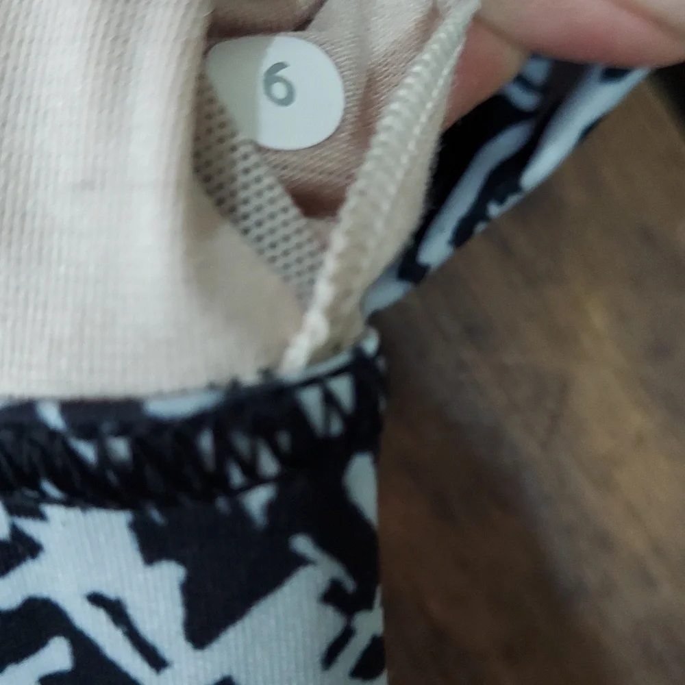 Lululemon Black and White Crisscross All Sports Bra